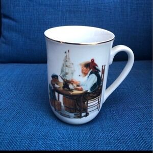 Norman‎ Rockwell Porcelain Mug For a Good Boy Vintage Coffee Tea Cup Collectible